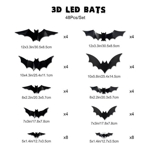 BatVibe Pro™ – LED Flying Bat Halloween Decor Set