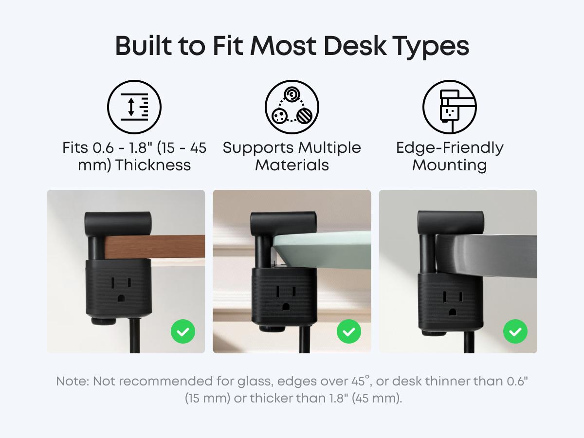 PowerHub™ 10-in-1 Desk Clamp Power Strip with USB-C