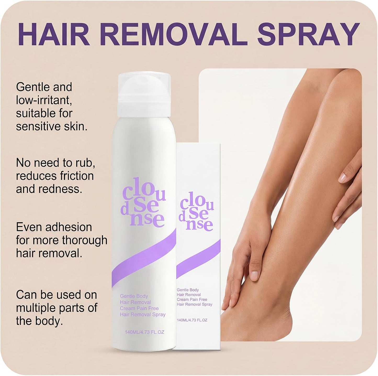 Bikini Pain-Free Hair Removal Cream for Sensitive Skin