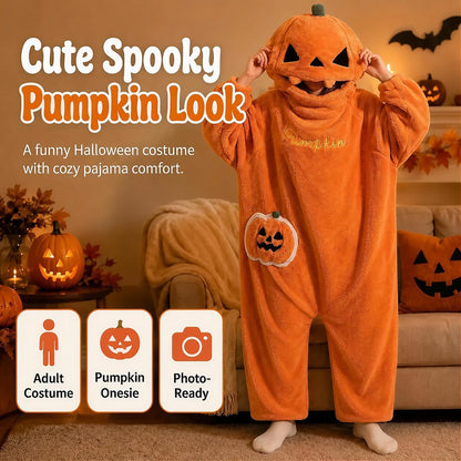 PumpkinCuddle™ Hooded Fleece Onesie