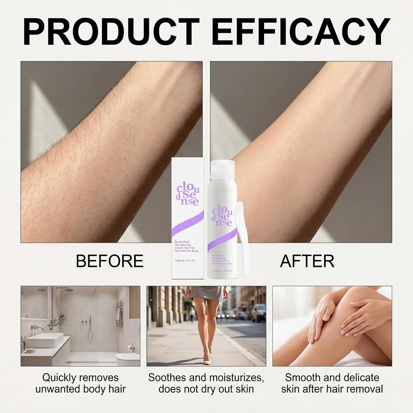 Bikini Pain-Free Hair Removal Cream for Sensitive Skin