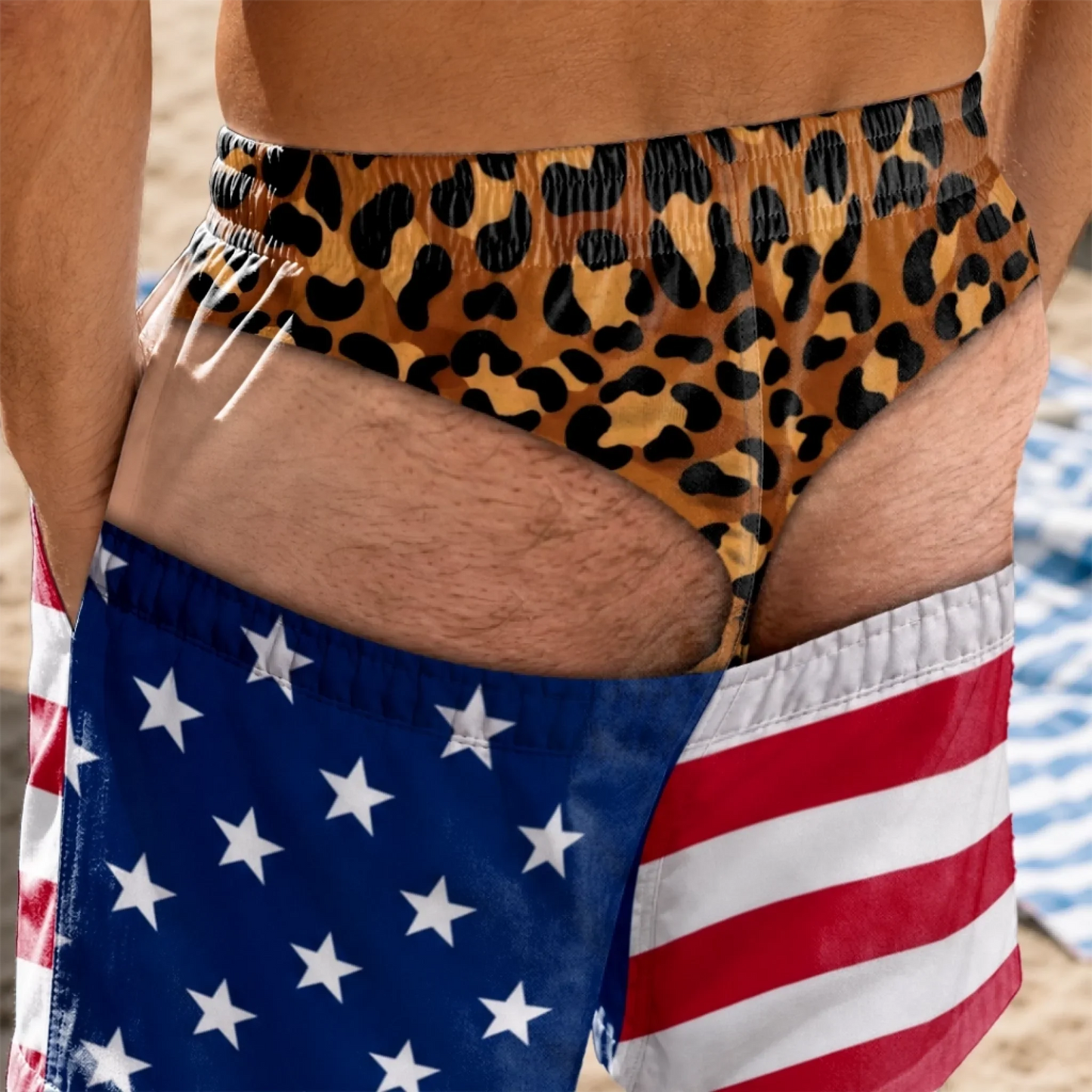 Patriotic Men Swim Trunks — The Prank That Never Gets Old