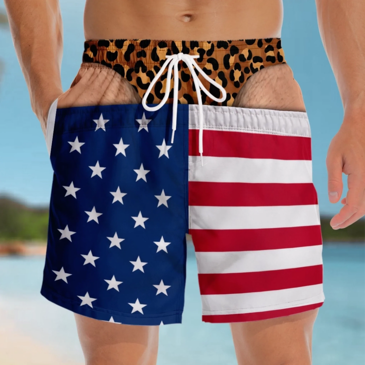 Patriotic Men Swim Trunks — The Prank That Never Gets Old