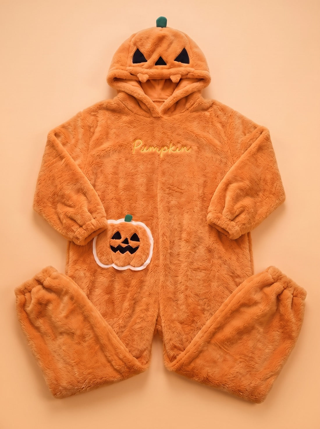 PumpkinCuddle™ Hooded Fleece Onesie