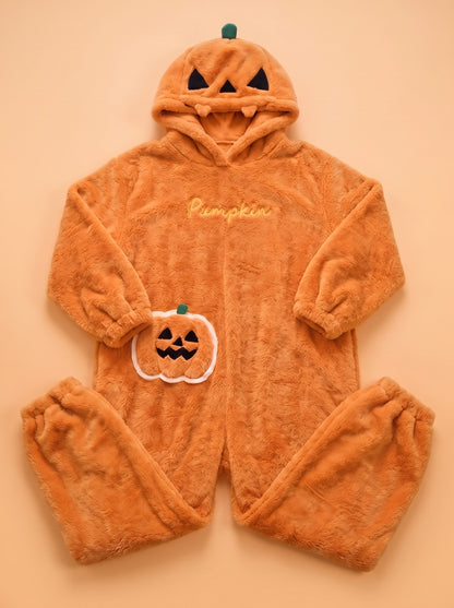 PumpkinCuddle™ Hooded Fleece Onesie