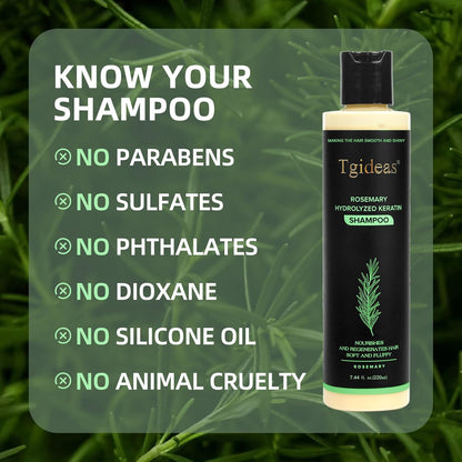 Rosemary Hydrolyzed Shampoo | Hair Growth & Anti-Dandruff Scalp Treatment