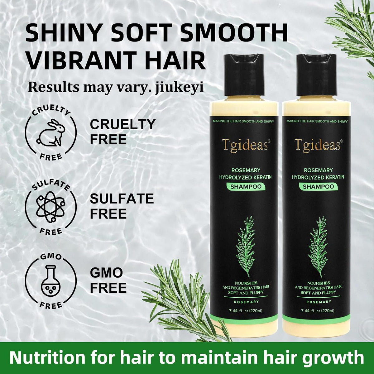 Rosemary Hydrolyzed Shampoo | Hair Growth & Anti-Dandruff Scalp Treatment