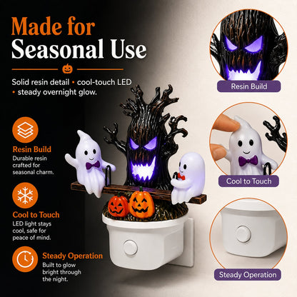 Animated Seesaw Ghost Plug In LED Night Light