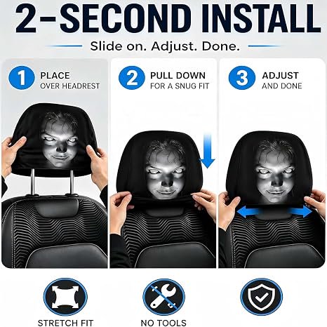 BooBuddy™ – Spooky Car Headrest Cover