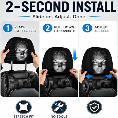 BooBuddy™ – Spooky Car Headrest Cover