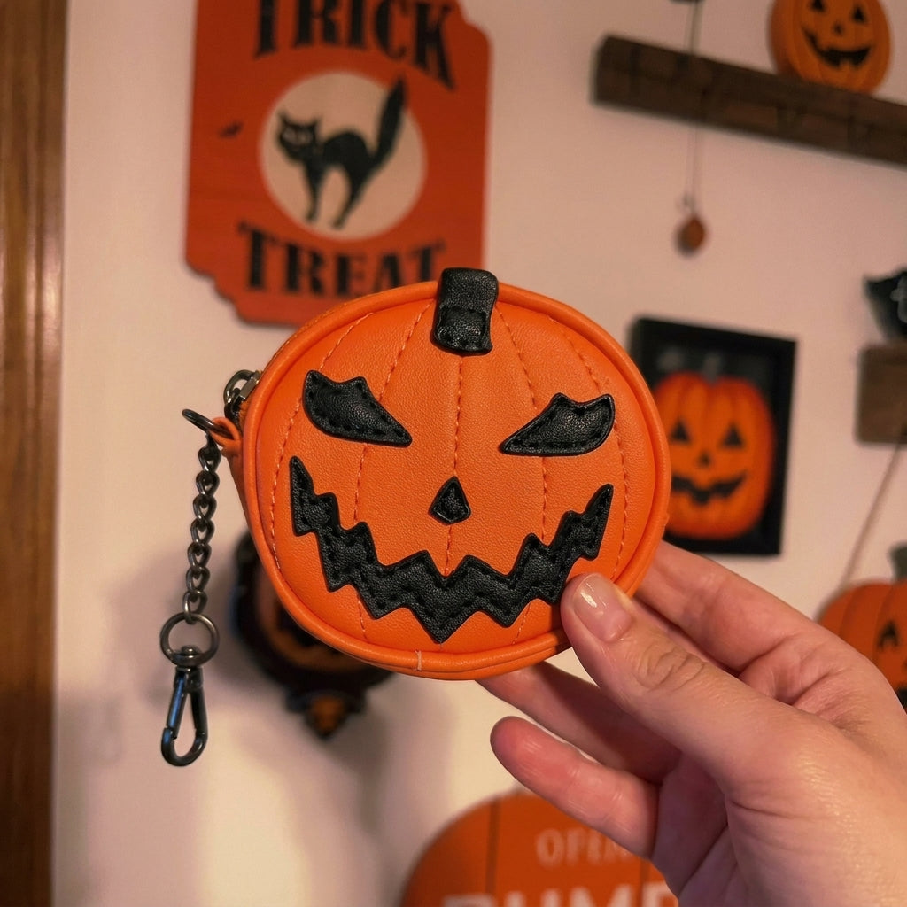 PumpkinPurse™ Jack-O'-Lantern Coin Purse