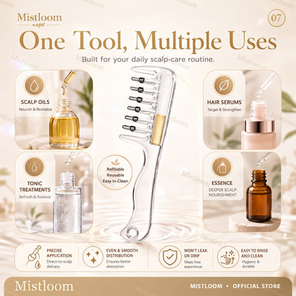 Refillable Scalp Serum Applicator Comb
