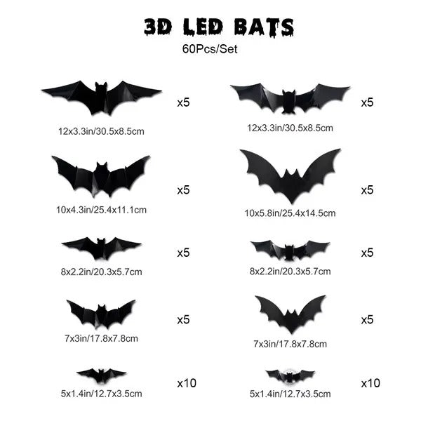 BatVibe Pro™ – LED Flying Bat Halloween Decor Set