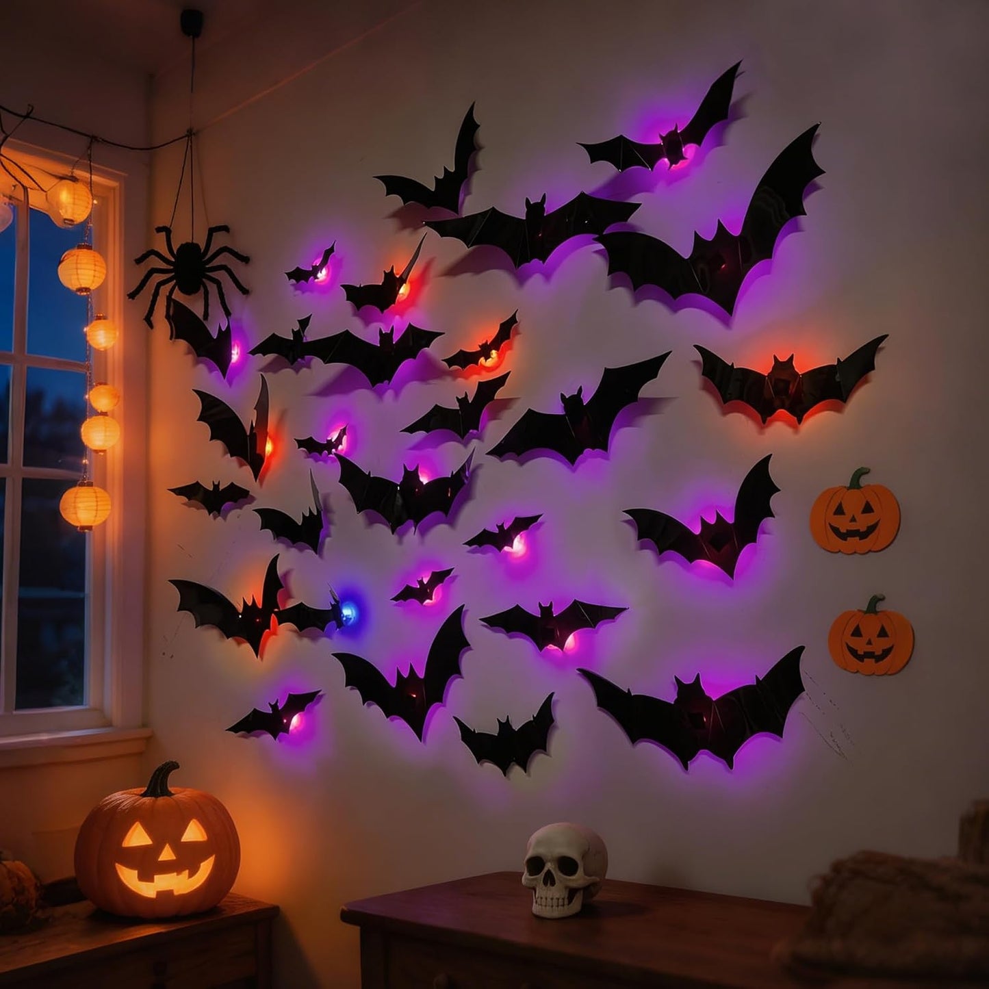 BatVibe Pro™ – LED Flying Bat Halloween Decor Set