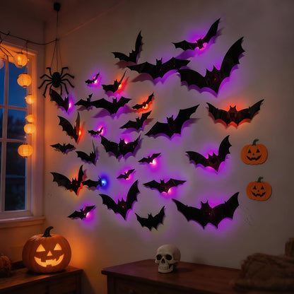BatVibe Pro™ – LED Flying Bat Halloween Decor Set