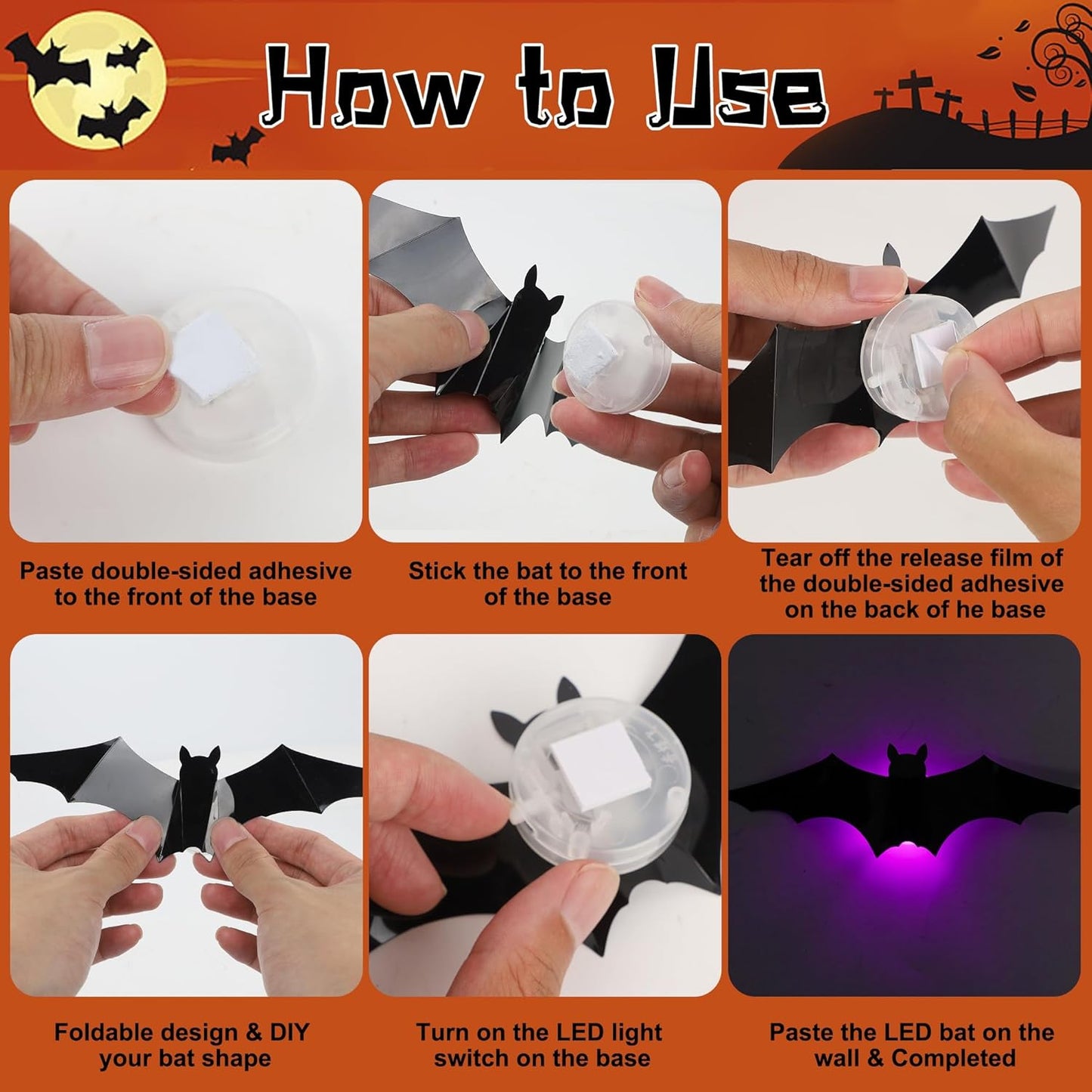 BatVibe Pro™ – LED Flying Bat Halloween Decor Set