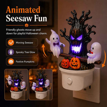 Animated Seesaw Ghost Plug In LED Night Light