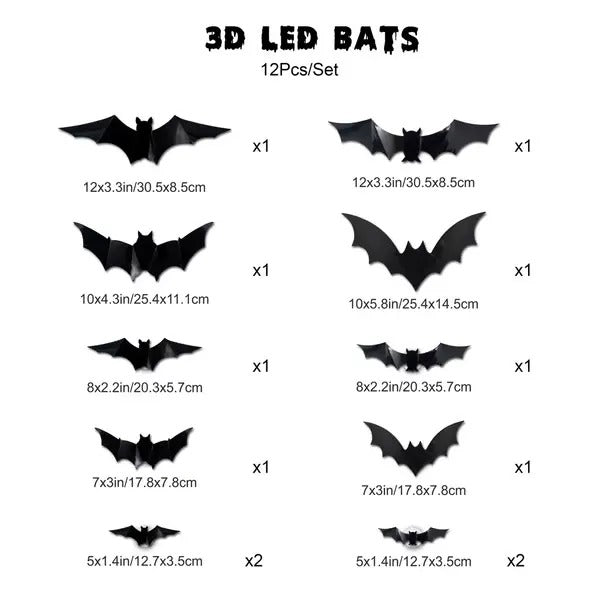 BatVibe Pro™ – LED Flying Bat Halloween Decor Set