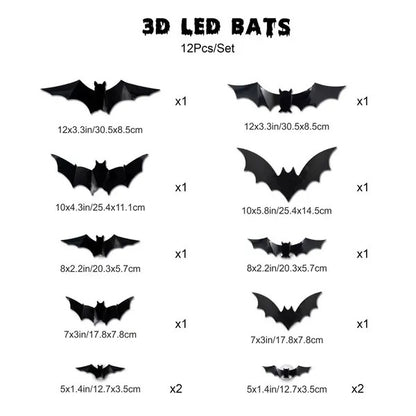 BatVibe Pro™ – LED Flying Bat Halloween Decor Set