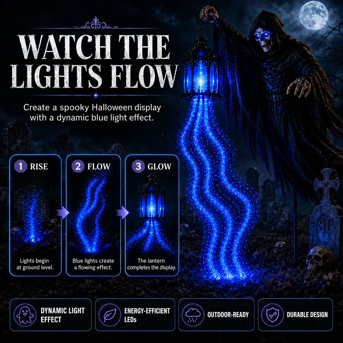 🎁Today 50% OFF🎁💀Halloween Soul Harvester Animated Garden Light
