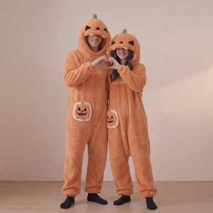 PumpkinCuddle™ Hooded Fleece Onesie