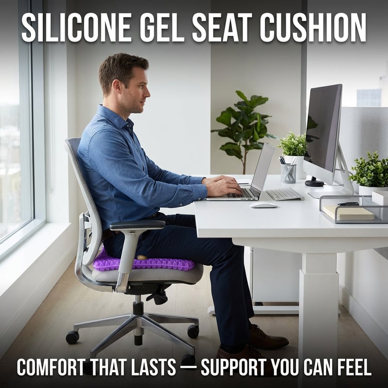 Ergonomic Silicone Seat Cushion – Relief You Can Feel