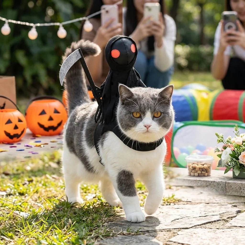Grim Reaper Rider Halloween Pet Costume