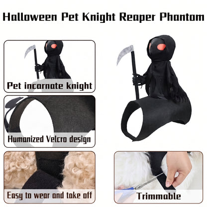 Grim Reaper Rider Halloween Pet Costume