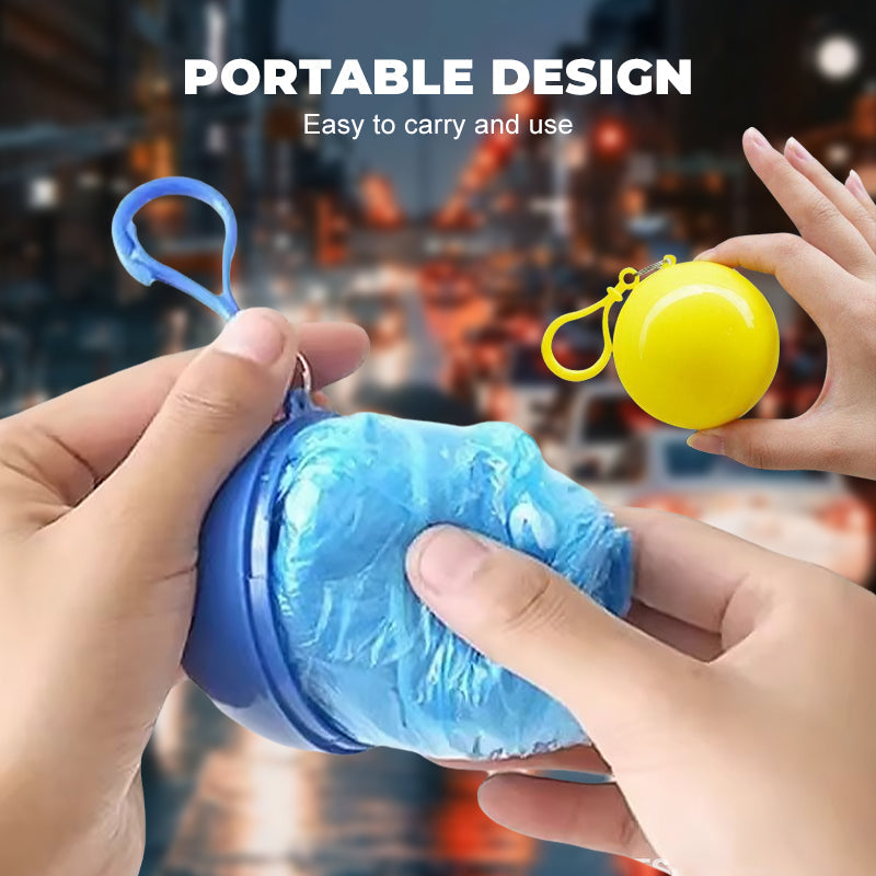 PocketRain™ Mini Ball Shape Disposable Raincoat