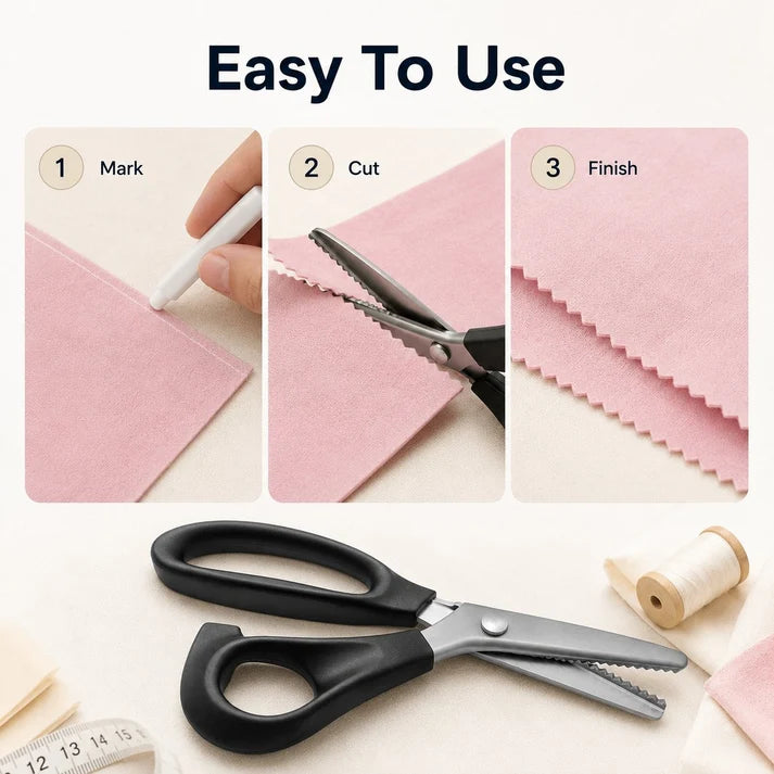 ✂️ Professional Zigzag Pinking Shears